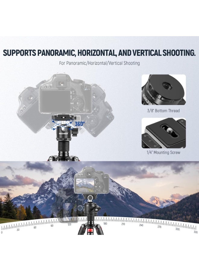 Neewer Portable Desktop Mini Tripod Aluminum Alloy 20''/ 50cm Desk Tripod with 360 Degree Ball Head, 1/4 inch Quick Shoe Plate for DSLR Camera Video Camcorder, Load up to 11 pounds/5 kilograms - Image 5