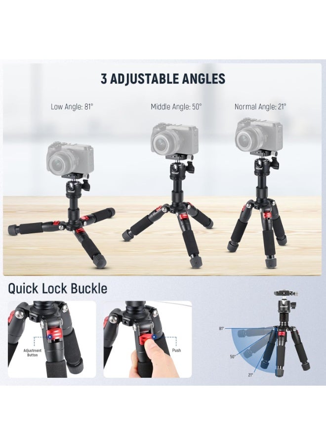 Neewer Portable Desktop Mini Tripod Aluminum Alloy 20''/ 50cm Desk Tripod with 360 Degree Ball Head, 1/4 inch Quick Shoe Plate for DSLR Camera Video Camcorder, Load up to 11 pounds/5 kilograms - Image 2