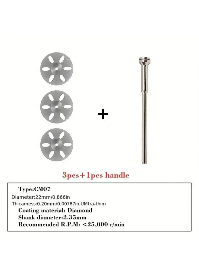 3 Pack CM07 Diamond Grinding Discs 0 20mm Thin Double Sided Polishing Wheels - Image 1