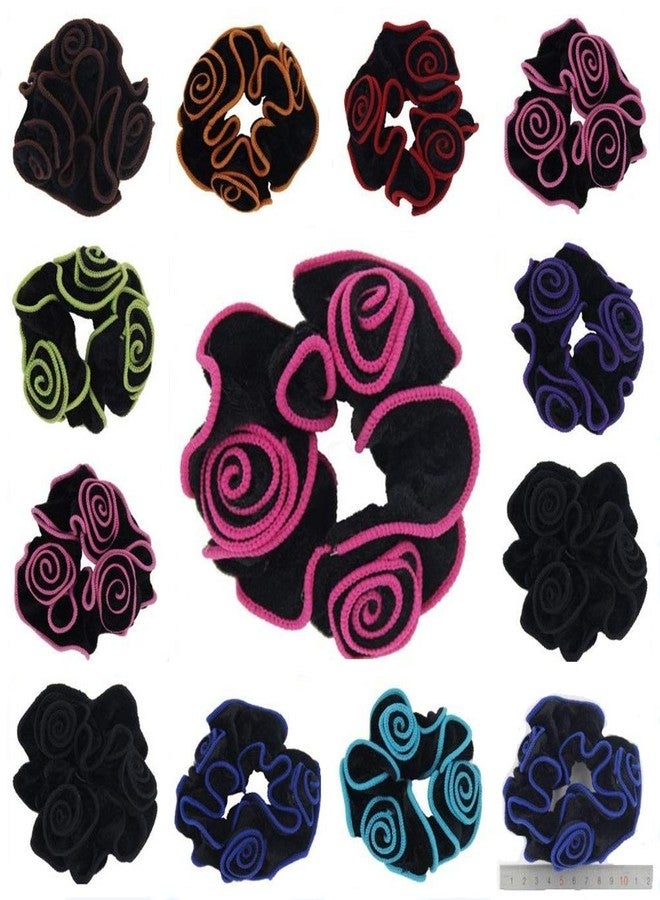 LOVEF 10 Pcs Premium Korean Velvet Scrunchies, Bands, Ties, and Ropes for Women or Girls Hair Accessories - Image 3