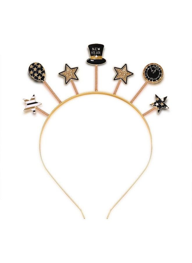 HZEYN - New Year Headbands Glitter Top Hat Star Bopper New Year Tiara Headband Hairband Hair Accessories New Year (Top Hat Stars) - Image 1