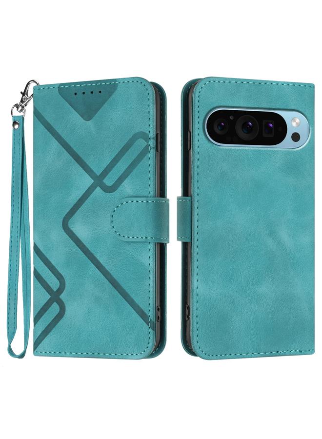 S-TOP Case For Google Pixel 9 Pro Line Pattern Skin Feel Leather Phone Case - Image 1