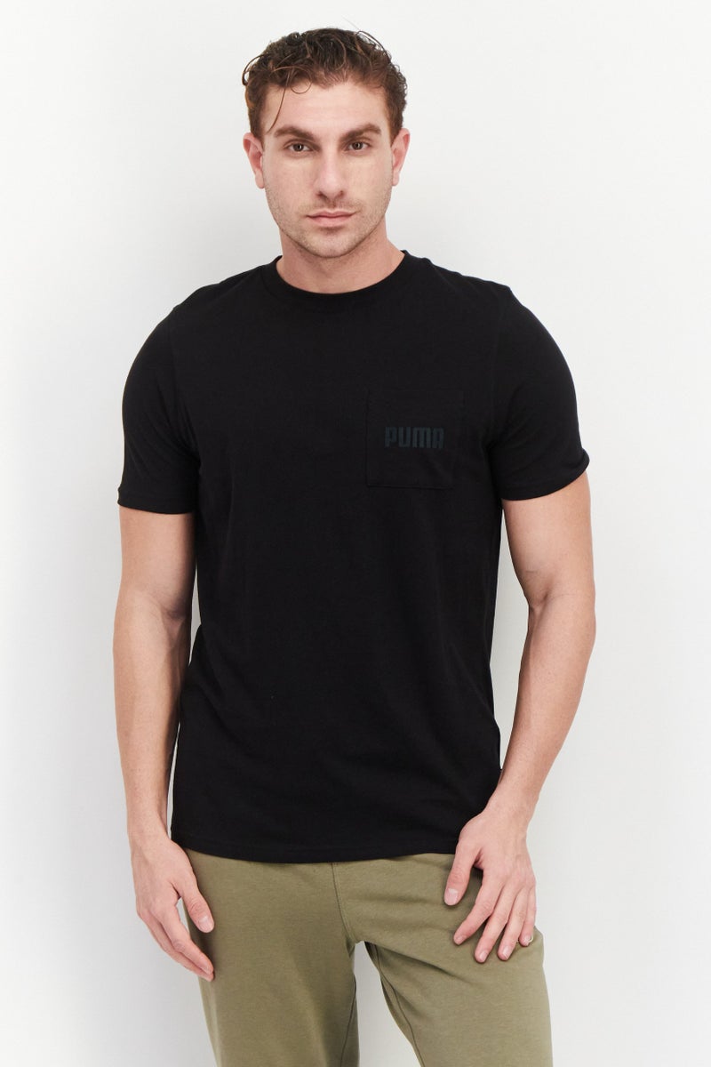 PUMA Men Sportswear Fit Embroidered Logo Outdoor T-shirts, Black - Image 1