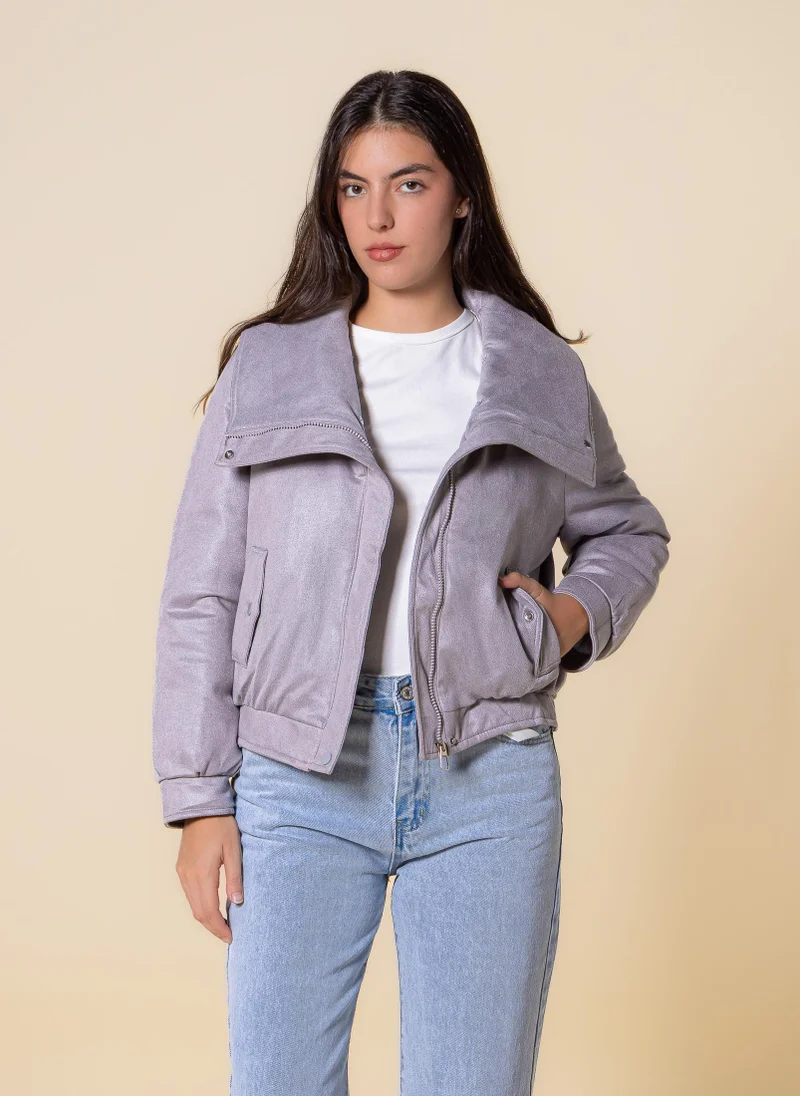 SHAPES DETAIL CROPPED JACKET