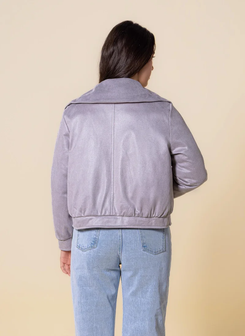 SHAPES DETAIL CROPPED JACKET