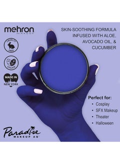 mehron Mehron Makeup Paradise Makeup AQ Pro Size | Stage & Screen, Face & Body Painting, Special FX, Beauty, Cosplay, and Halloween | Water Activated Face Paint & Body Paint 1.4 oz (40 g) (Dark Blue)  - Image 2