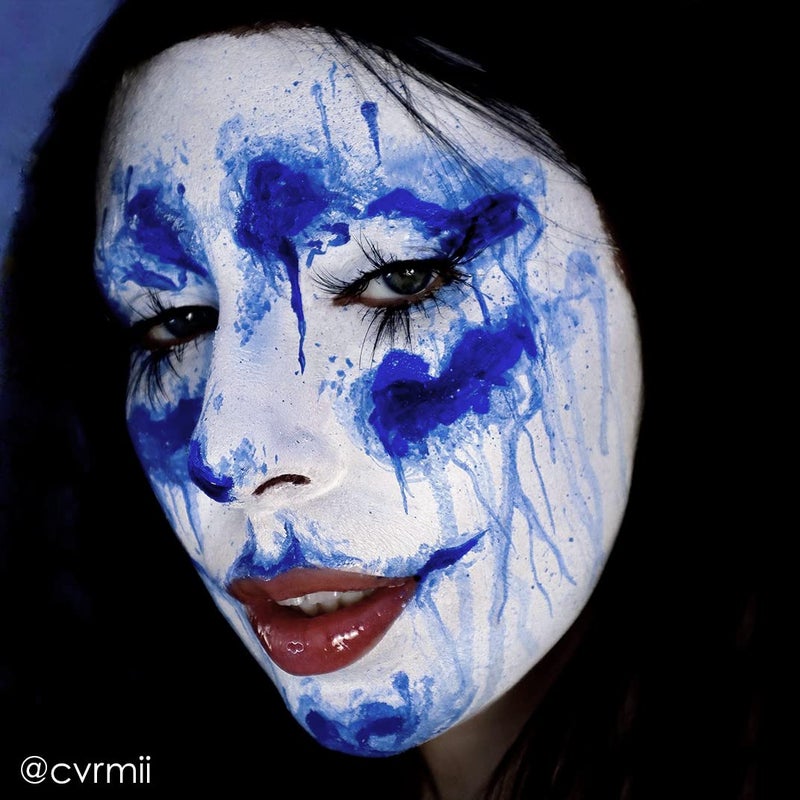 Mehron Makeup Paradise Makeup AQ Pro Size | Stage & Screen Performance, Face & Body Painting, Beauty, Cosplay, and Halloween | Water Activated Face Paint, Body Paint 1.4 oz (40 g) - Dark Blue - Image 3