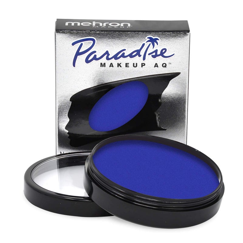 Mehron Makeup Paradise Makeup AQ Pro Size | Stage & Screen Performance, Face & Body Painting, Beauty, Cosplay, and Halloween | Water Activated Face Paint, Body Paint 1.4 oz (40 g) - Dark Blue - Image 1