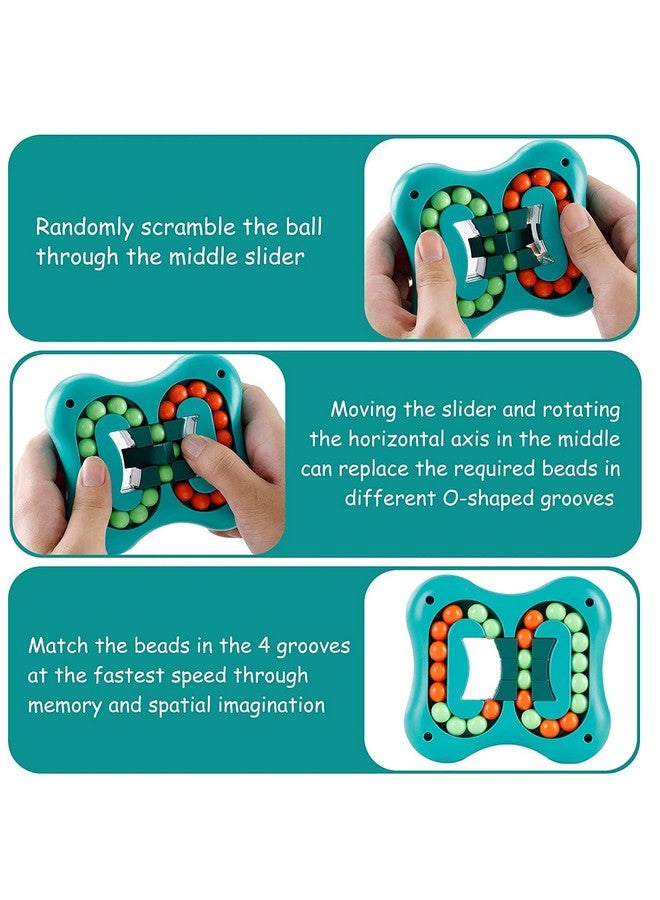 Chocozone Rotating Magic Bean Toys Decompression Rotating Small Beads Magic Cube Toys for Kids Puzzle Educational Toys for 8 Years Old (Random Color) - Image 2