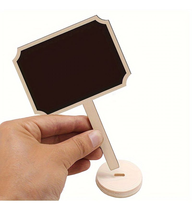 Mini Rectangle Chalkboard Signs 5pcs With Stand Wood Black Board Decor For Wedding Birthday Parties Table Numbers Food Cheese Label Decorations - Image 5