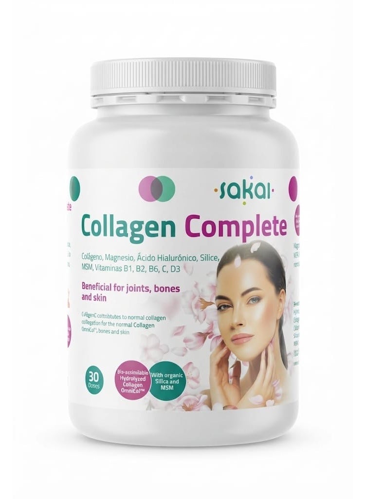 Sakai Collagen Complete Supplement with Magnesium, Hyaluronic Acid, Vitamins, 30