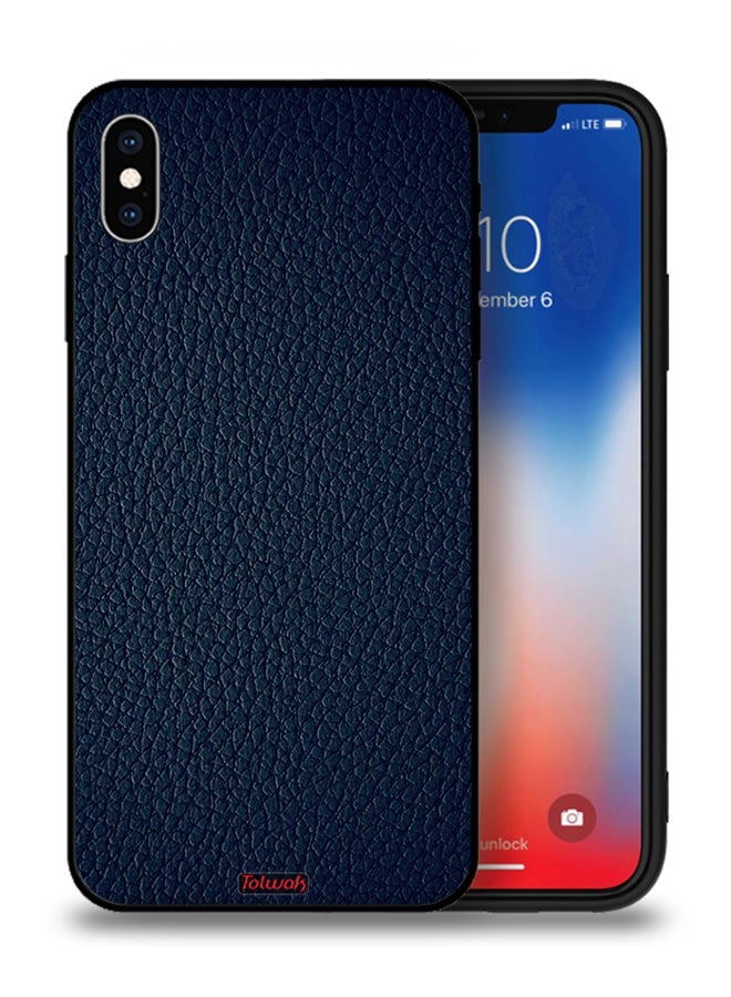 Tolwak حافظة حماية آبل آيفون XS ماكس بنمط جلد - Image 1