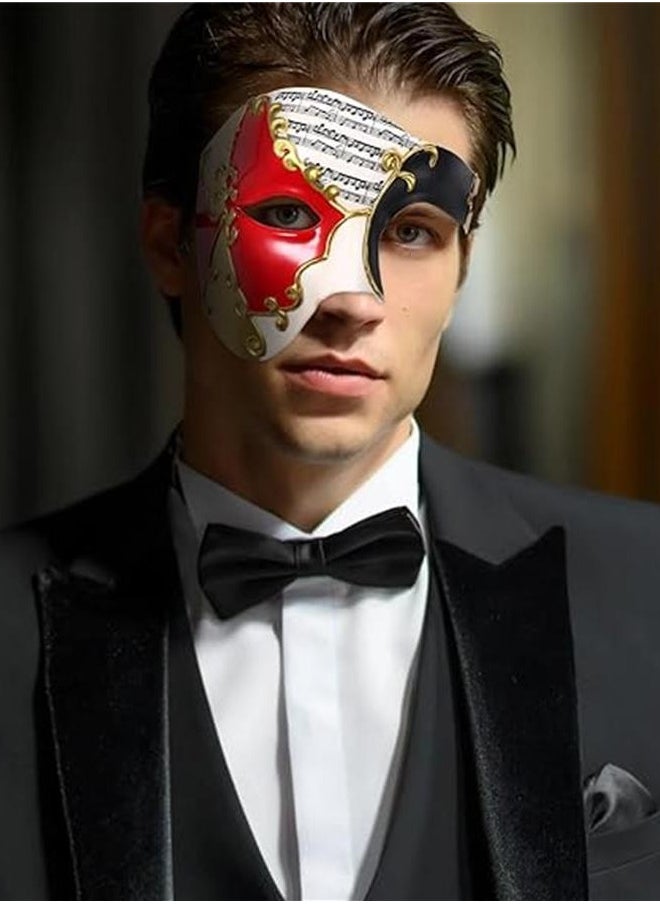 قناع أودايا للرجال: قناع Phantom of the Opera القديم النصف وجه قناع ماردي جريس فينيس مقنعة حفلة ترفيه CostumerPid  - Image 2