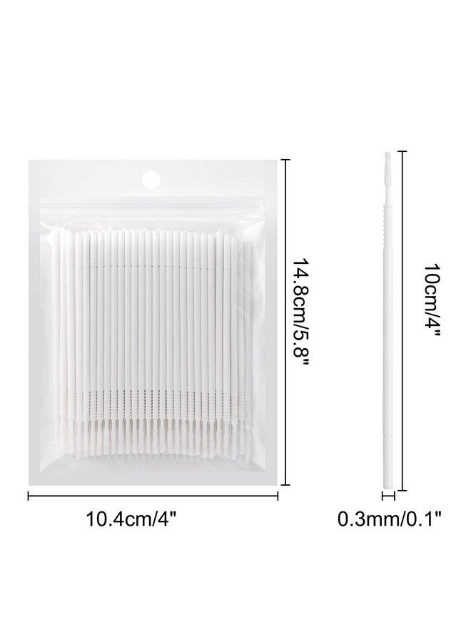 Dming 200Pcs Micro Applicators Brushes Mini Cotton Swabs Remove Grafted Eyelash Glue Dedicated Brush Disposable Microswabs For Eyelash Extensions Make Up And Lash Clean And Personal Care (White 1) - Image 2