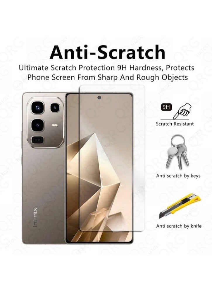 Generic 2 Pack for Infinix Note 50 S Tempered Glass Screen Protector, Ultra HD Tempered Glass Film, 9H Hardness, Anti-Scratch, Bubble Free  - Image 2