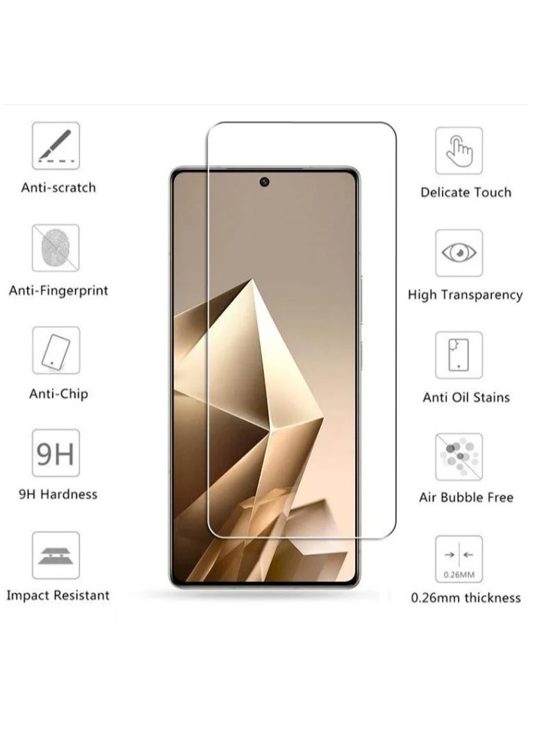 Generic 2 Pack for Infinix Note 50 S Tempered Glass Screen Protector, Ultra HD Tempered Glass Film, 9H Hardness, Anti-Scratch, Bubble Free  - Image 3