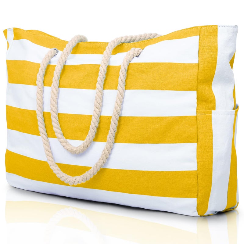 Becokan Beach Bags for Women Large Waterproof Beach Tote Bag Zipper Beach Bags Waterproof Sandproof Swim Pool Bag Large Tote - Image 2