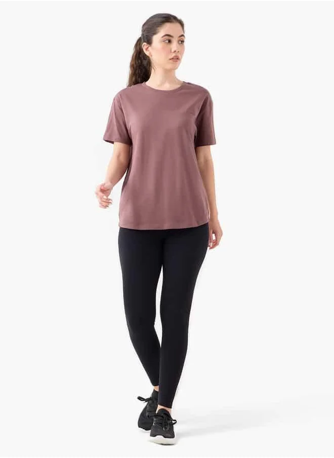 كابا Kappa Logo Embroidered T-shirt with Round Neck and Short Sleeves
