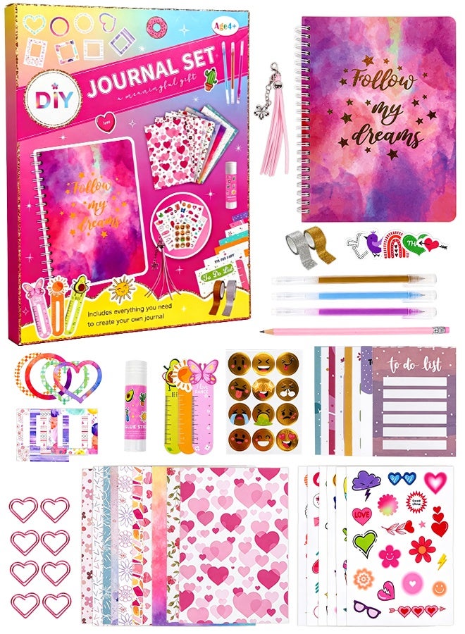 SOOO GOOD 58Pcs DIY Journaling Set,  Scrapbook Supplies Kit with Starry Sky Notebook, Cute Pendant, Smiley Face Sticker for School Crafts & Travel Diary,  Ideal gifts for boys and girls aged 3-16 - Image 1