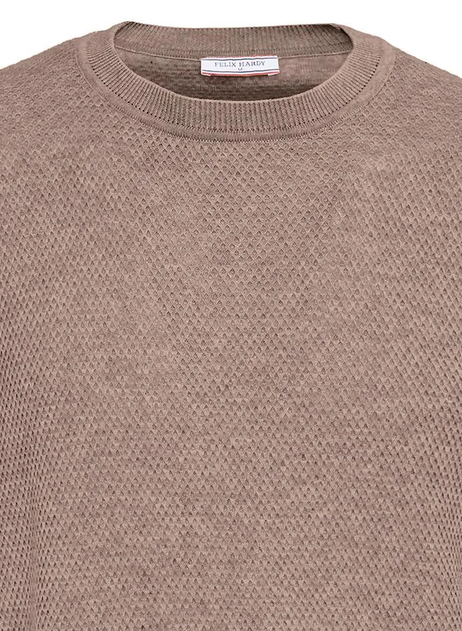 FELIX HARDY Brown Men's 100% Cotton Crew Neck Jersey T Shirt for Men | Best Price UAE
