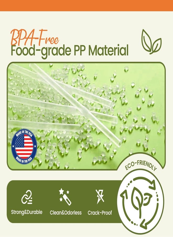 ACSTEP Plastic Straws [500 Pcs-7.8" Long] Individually Wrapped Clear Disposable Drinking Straws - Made in USA - Straight Long Straws for Party, 0.23'' Diameter - Image 5
