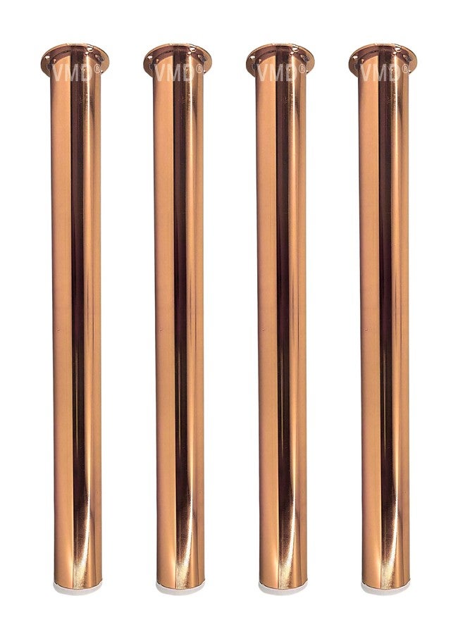 VMD, 24" Rose-Gold Modern Style Furniture S.S Table & Sofa Legs Perfect for Coffee Table, Dining Table, Designer Desk, Nightstand, 55mm Diameter (Pack of 4) - Image 1