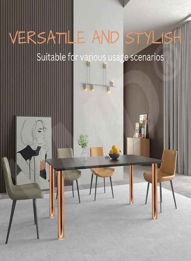 VMD, 24" Rose-Gold Modern Style Furniture S.S Table & Sofa Legs Perfect for Coffee Table, Dining Table, Designer Desk, Nightstand, 55mm Diameter (Pack of 4) - Image 5