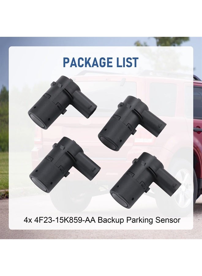 JDMSPEED New Set of 4 Pcs Bumper Backup Parking Sensor Replacement for 4F23-15K859-AA 4F2315K859AA - Image 1