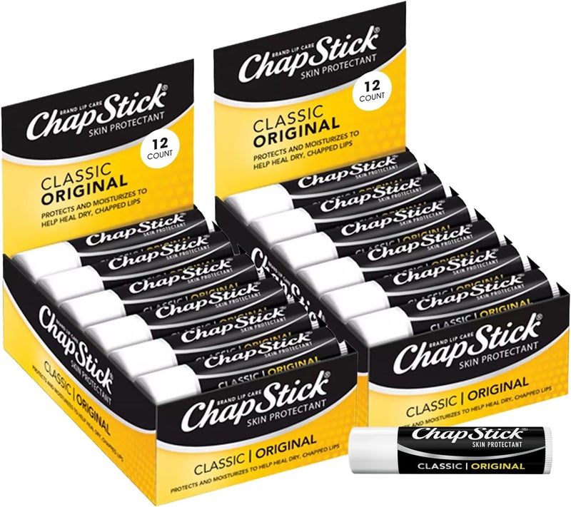 ChapStick Bulk Lip Balm Classic Original 24Count  Lip Moisturizer for Dry Lips 015 Ea
