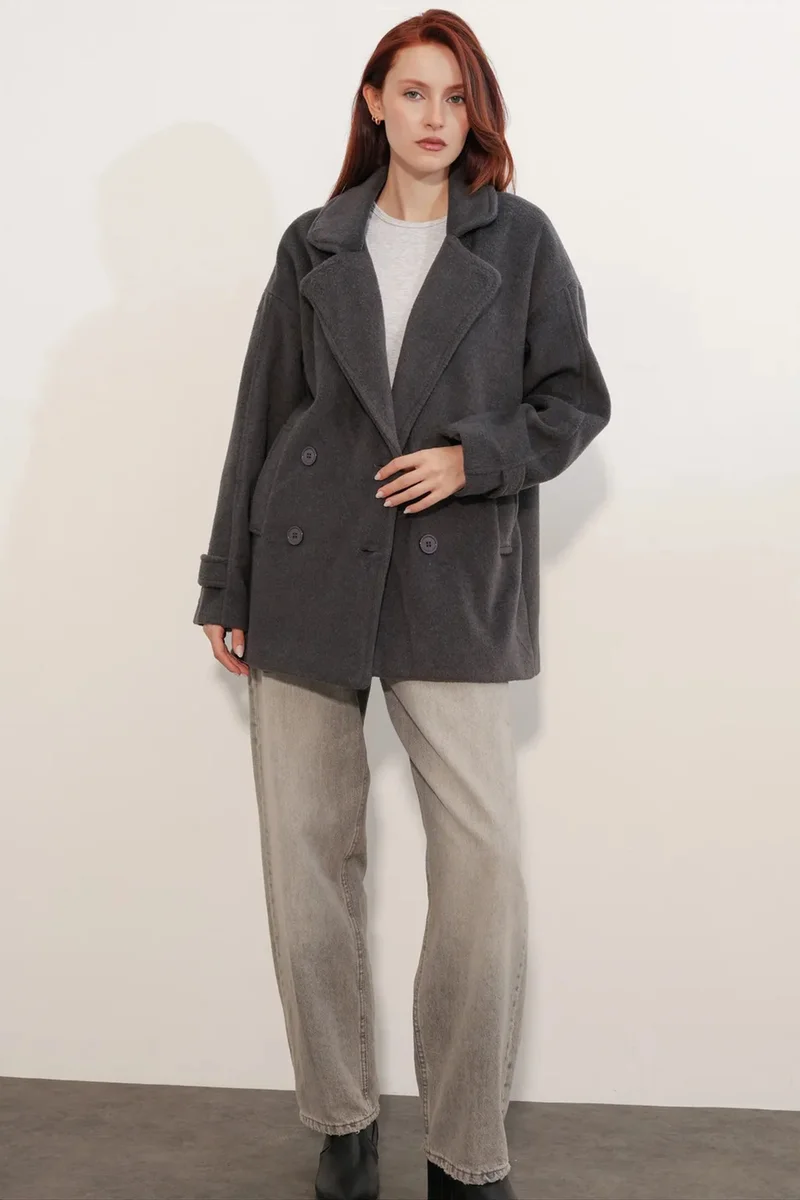 بيغ دارت BDART Relaxed Fit Shawl Collar Buttoned Coat