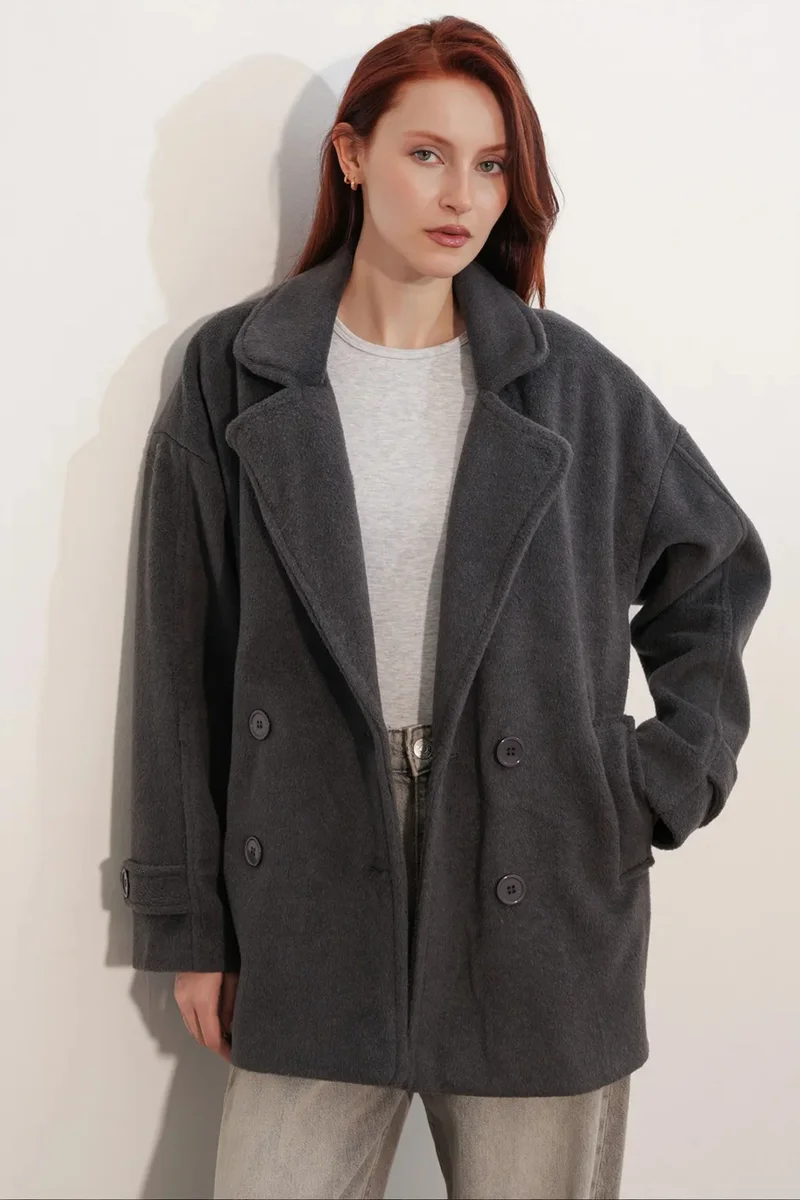 بيغ دارت BDART Relaxed Fit Shawl Collar Buttoned Coat