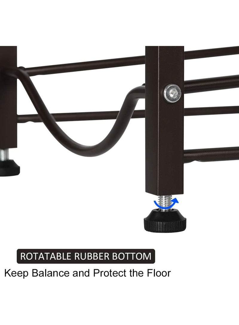 جيهام حامل زجاجات مياه معدني متين من 5 طبقات، يتسع لزجاجات سعة 5 جالون، منظم تخزين مياه أرضي قابل للتكديس مع وسادات مانعة للانزلاق، سهل التركيب للمطبخ والمنزل والمكتب، لون أسود - Image 5