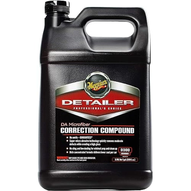 Meguiars DA Microfiber Correction Compound D30001  Pro Car Scratch Remover for use with a DA Polisher and Microfiber Cutting Disc Remove Swirls Water Spots Oxidation and More 1 Gal 128 Oz