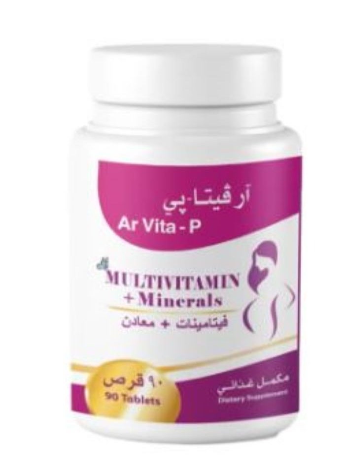 Arnet Pharmaceutical Ar Vita-P Prenatal Vitamins & Minerals 90 Tablets 