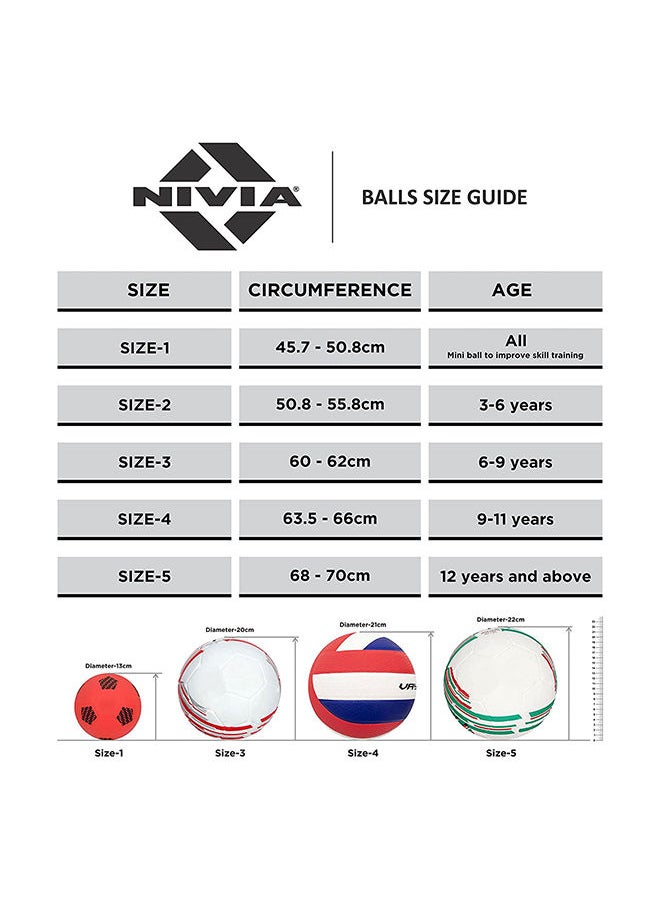 Nivia - Country Colour Italy Football  | Size 3 | Machine Stitched | Rubberized Moulded | 12 Panel | Waterproof | Soccer Ball - Image 1