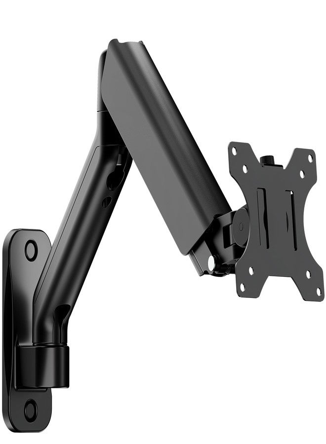 monTEK Single Wall Mount Monitor Arm for 17-32 Inch Black - Image 1