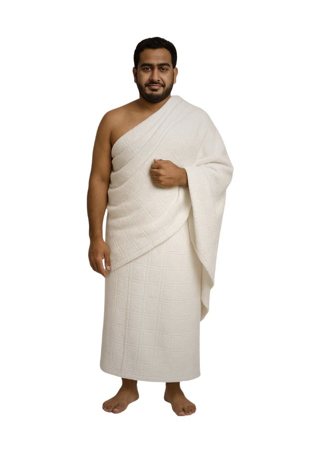 ريحان مجموعة احرام فاخرة جدا للرجال وزن ١٠٠٠ جرام مكونة من إحرام من قطعتين و حزام الإحرام للحج و العمرة - Image 4
