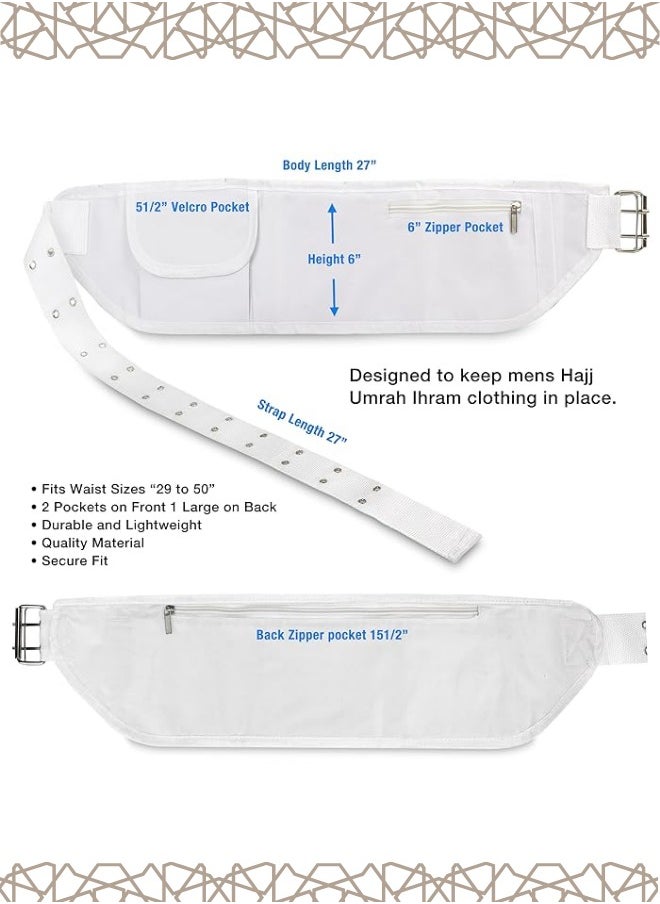 MISK - A very luxurious Ihram clothing set for men, weighing 1000 grams, consisting of two pieces of Ihram and the Ihram belt for Hajj and Umrah - Image 1