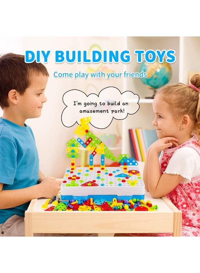 SUPSTEM STEM Building Toys for Kids 3+ Year Old, Creativity Tool Box with Drill Screwdriver Toy Set, Creative Building Blocks Pegboard Kits for Boys & Girls 3 4 5 6 7 8 Year Old - Image 5