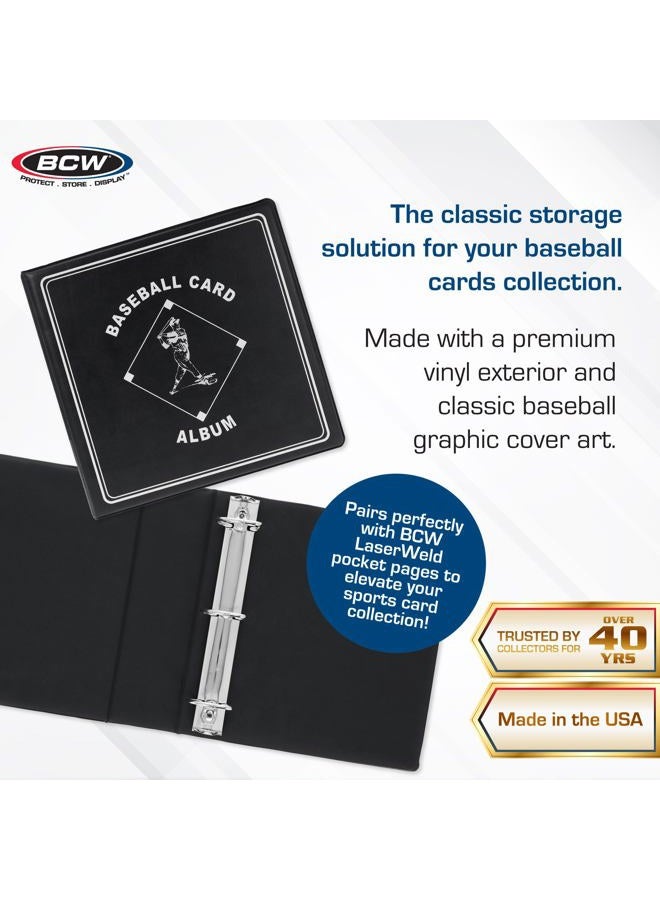 BCW Supplies Baseball Black 3" Album - Image 2