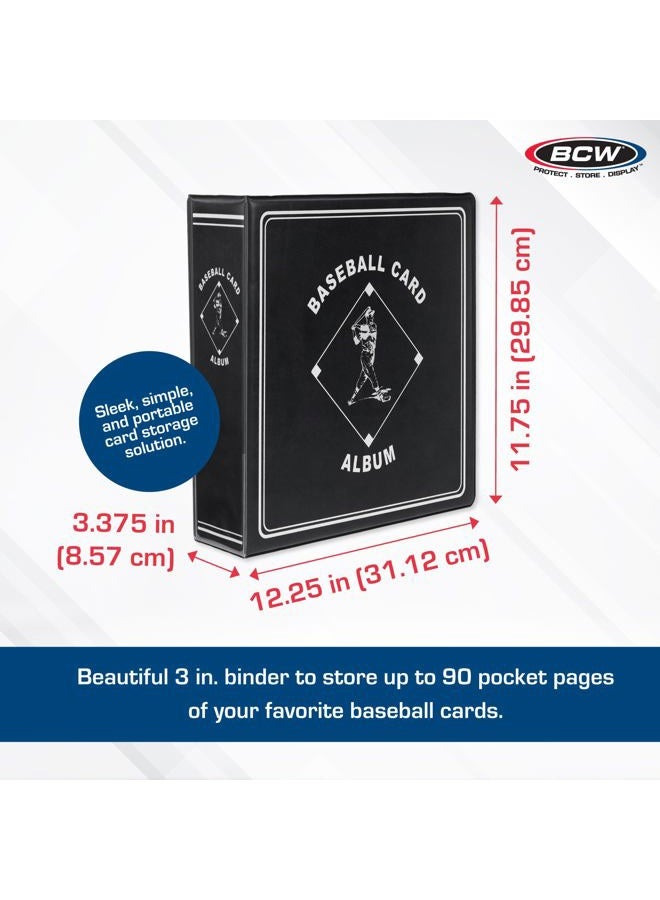 BCW Supplies Baseball Black 3" Album - Image 3