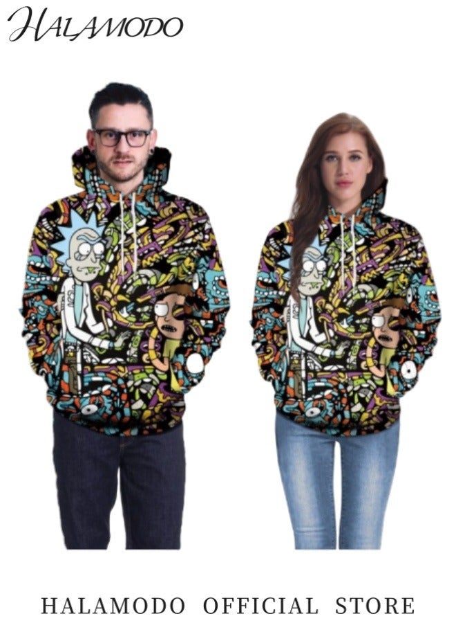 HALAMODO Unisex Hoodies 3D Print Galaxy Pullover Cosplay Sweatshirt Novelty Long-Sleeved Tops Fashion Youth Pullovers Casual Sweatshirts Sportswear with Pockets for Men Women Boys Girls - Image 3