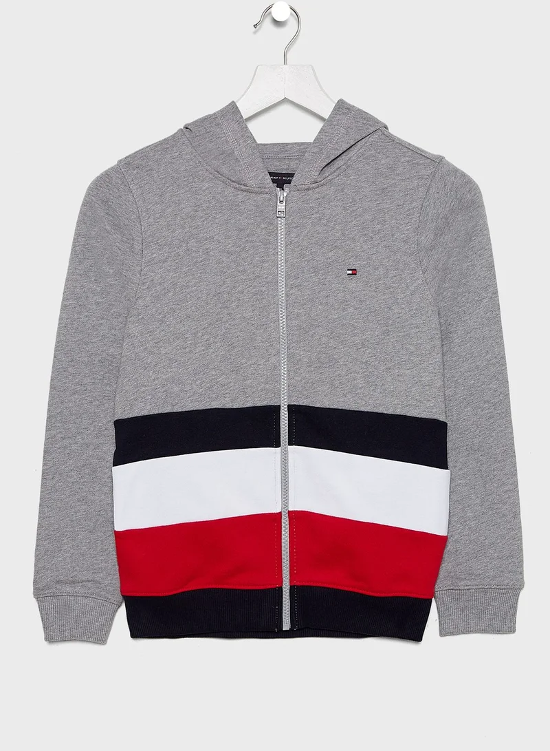 TOMMY HILFIGER Teen Color Block Full Zip Hoodie