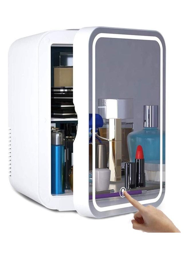 ULHYC Mini Makeup Beauty Fridge with Mirror White  - Image 1