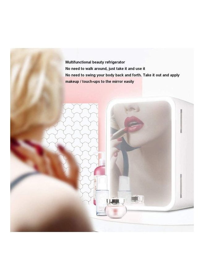 ULHYC Mini Makeup Beauty Fridge with Mirror White  - Image 3