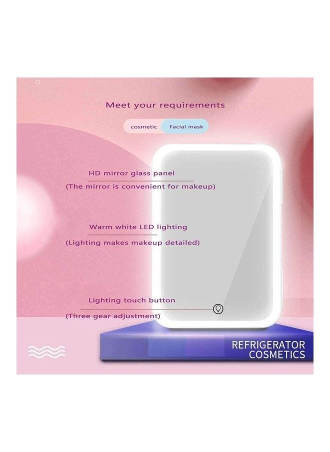 ULHYC Mini Makeup Beauty Fridge with Mirror White  - Image 4