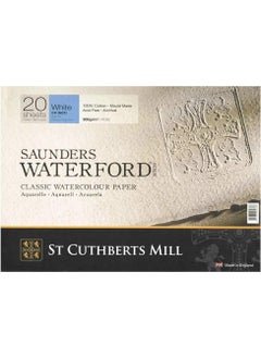 St Cuthberts Mill Saunders Waterford Watercolor Notebook Block Cold Press - Medium Texture 300 gr 23 x 31 cm 20 Sheets  - Image 1