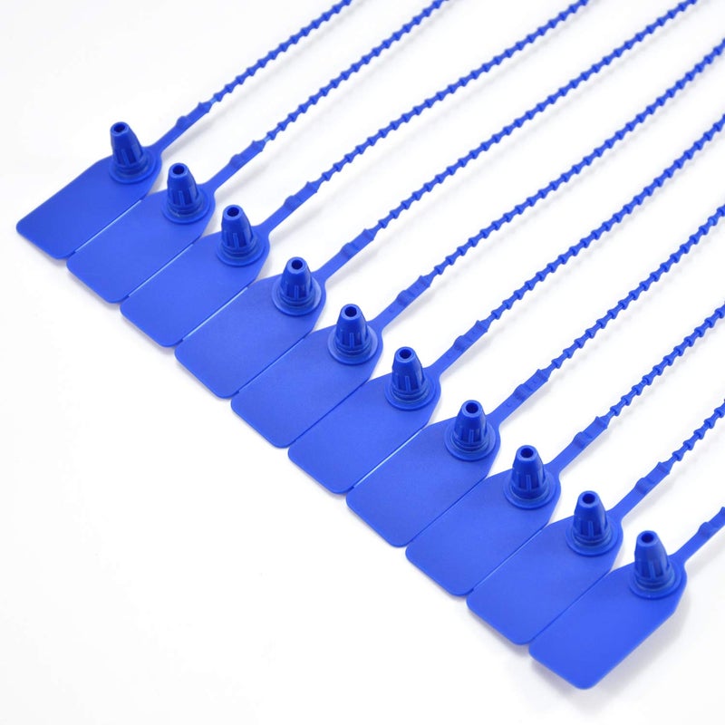 Leadseals(R) 100 Plastic Tamper Seals, Zip Ties for Fire Extinguishers Pull Tite Security Tags Numbered Trailer Seal Disposable Self-Locking Tie 250mm Length (Blue) - Image 3