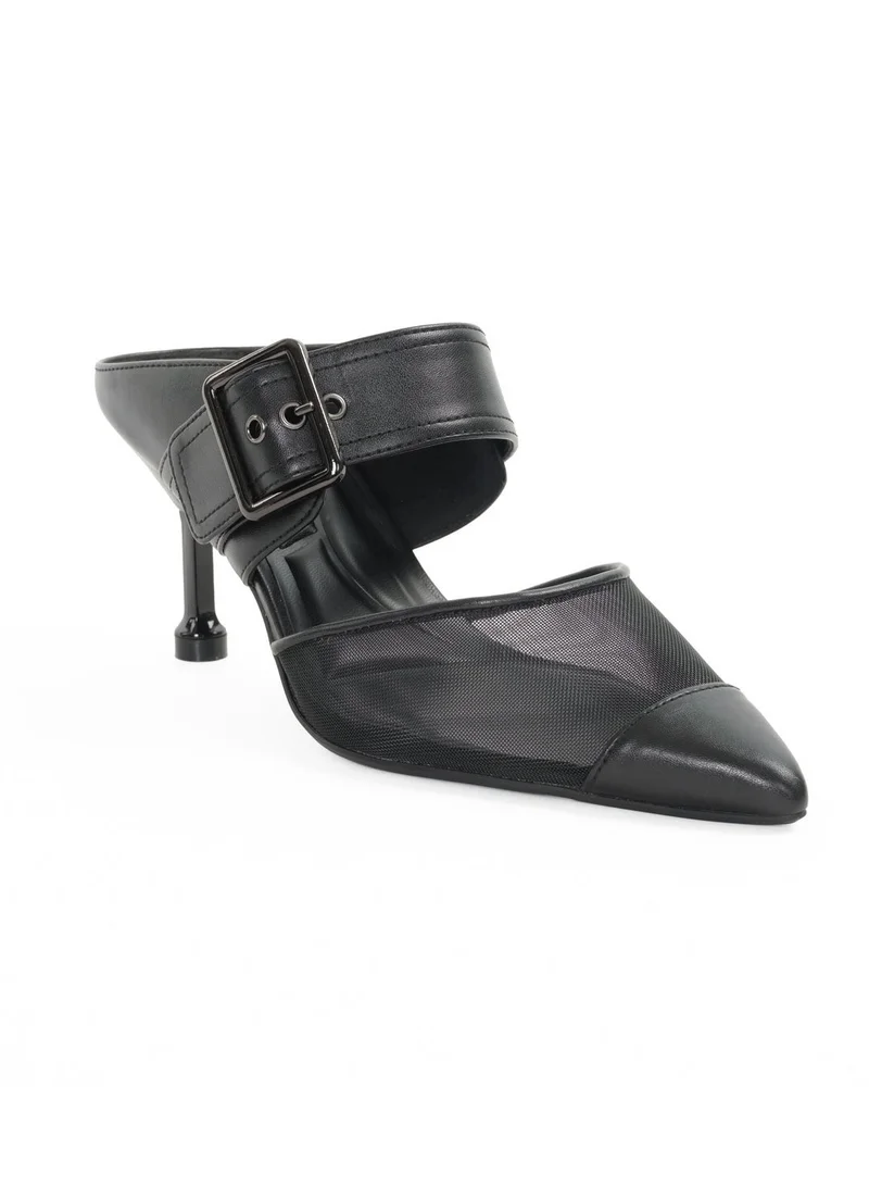 ميلانو Valoria Mule Stilleto Heel - Black
