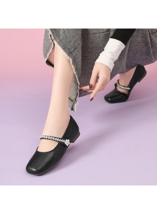 St&Sat Saturday French Mary Jane Shoes Women 2026 Spring New Arrival Pink One-strap Retro Versatile Flats - Image 2